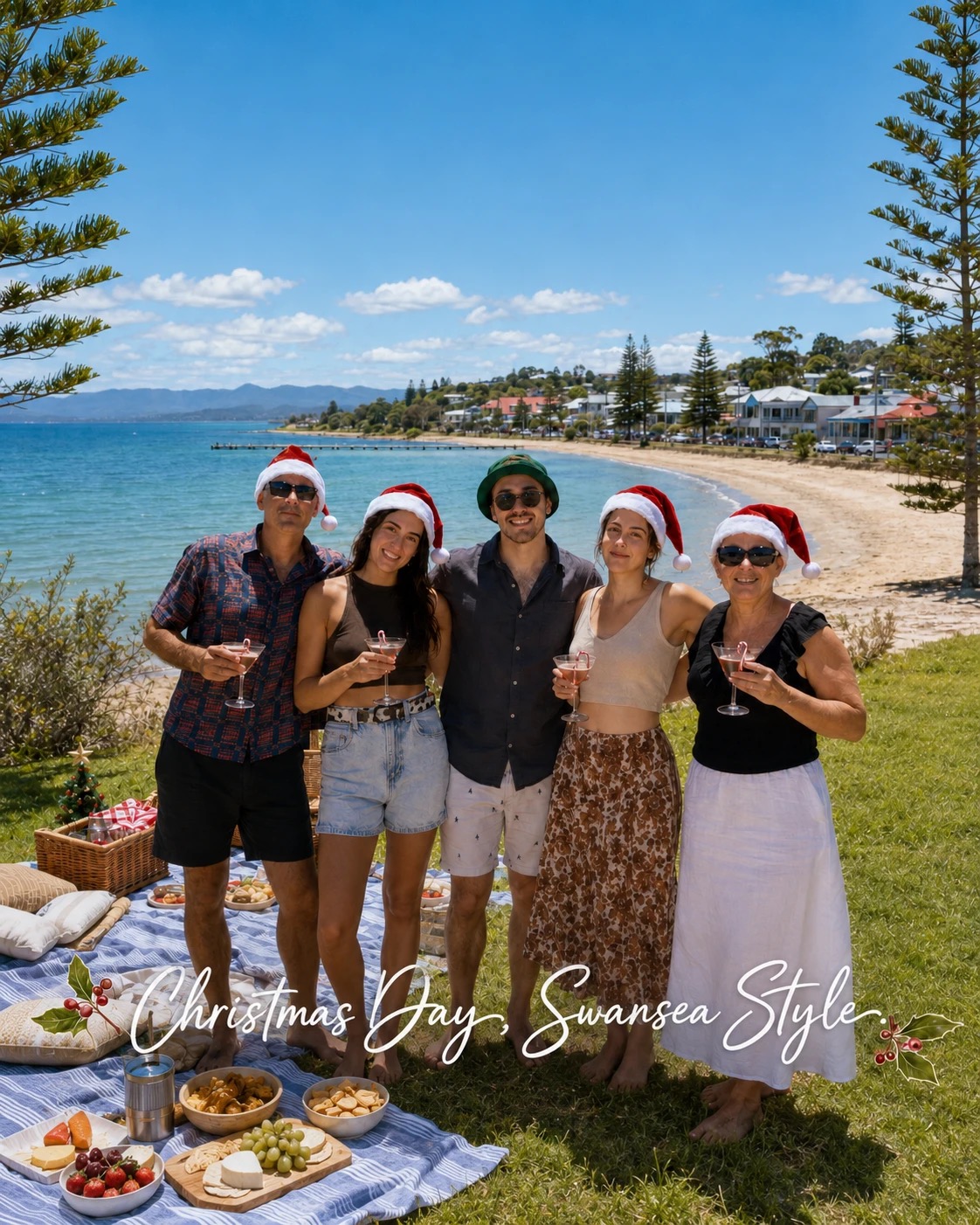 Christmas Day on the Swansea foreshore